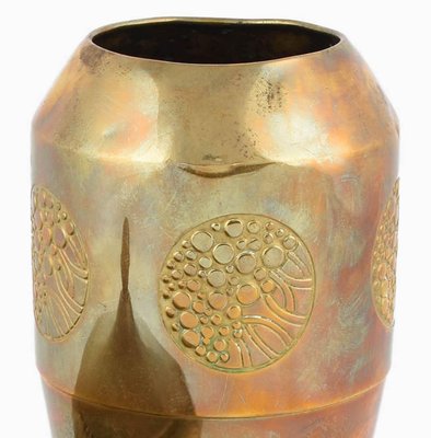 Jugendstil Brass Can and Vase from WMF, Germany, 1910s, Set of 2-ZCI-751932