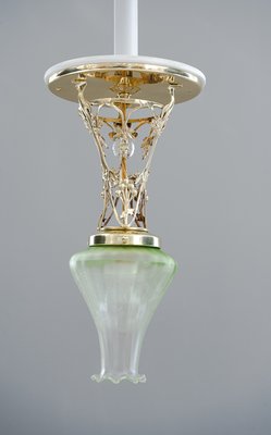 Jugendstil Ceiling Lamp with Original Glass Shade, Vienna, 1908-SPD-765272