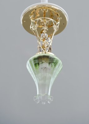 Jugendstil Ceiling Lamp with Original Glass Shade, Vienna, 1908-SPD-765272