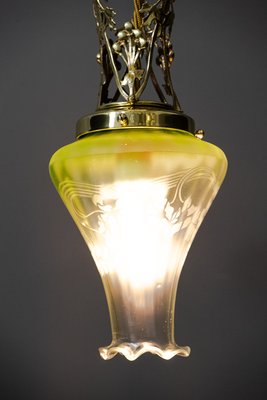 Jugendstil Ceiling Lamp with Original Glass Shade, Vienna, 1908-SPD-765272