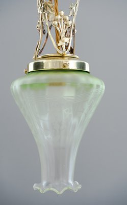 Jugendstil Ceiling Lamp with Original Glass Shade, Vienna, 1908-SPD-765272