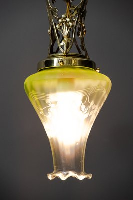 Jugendstil Ceiling Lamp with Original Glass Shade, Vienna, 1908-SPD-765272