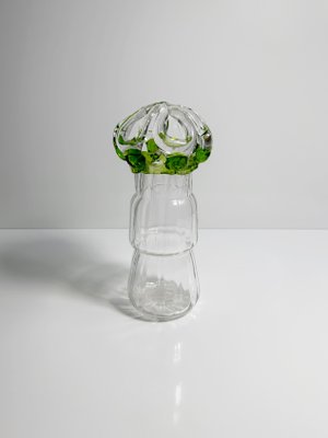 Jugendstil Murano Glass Vase with Clear Transparent Swirl Hyacinth, 1890s-VTK-2020031