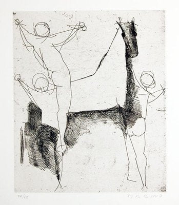 Jugglers X - Original Etching by Marino Marini - 1955 1955-ZCI-756762