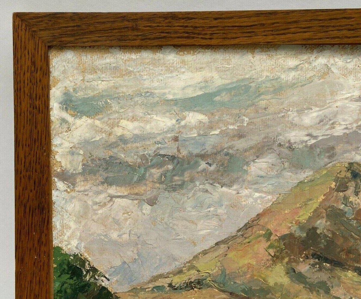 Jules Claude Randriamampita, Mountain, 20th Century, Oil on Cardboard