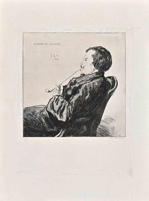 Jules de Goncourt, Portrait of Edmond de Goncourt, Etching, 1860-ZCI-2029570