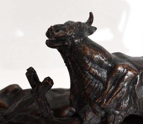 Jules Moigniez, Cows, Early 20th Century, Bronze-RVK-1441911