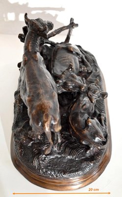 Jules Moigniez, Cows, Early 20th Century, Bronze-RVK-1441911