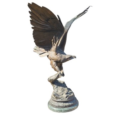 Jules Moigniez, Eagle Sculpture with Open Wings, 1980s, Bronze-TCS-1742838