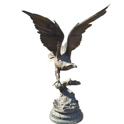 Jules Moigniez, Eagle Sculpture with Open Wings, 1980s, Bronze-TCS-1742838