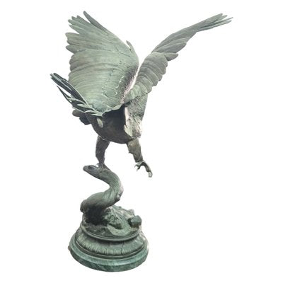 Jules Moigniez, Eagle Sculpture with Open Wings, 1980s, Bronze-TCS-1742838