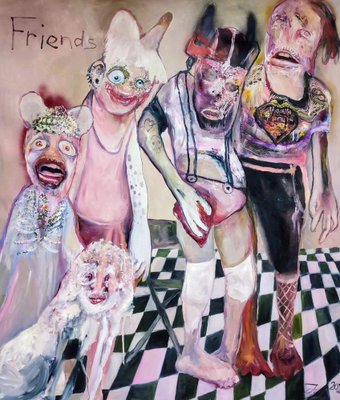 Juliane Hundertmark, Friends, 2024, Oil on Canvas-CHG-2037615