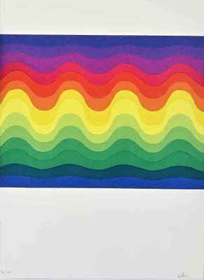 Julio Le Parc, Colored Waves, Screen Print, 1976-ZCI-1436993