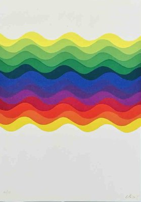 Julio Le Parc, Colored Waves, Screen Print, 1976-ZCI-1436992