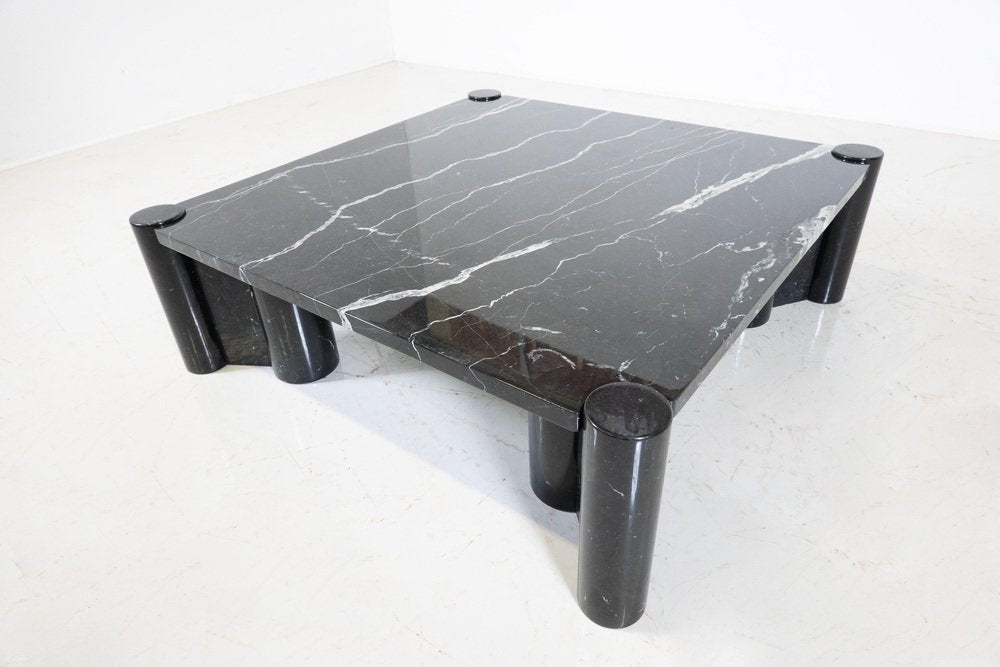 Jumbo Coffee Table in Black Marble attributed to Gae Aulenti for Knoll Inc., 1960s