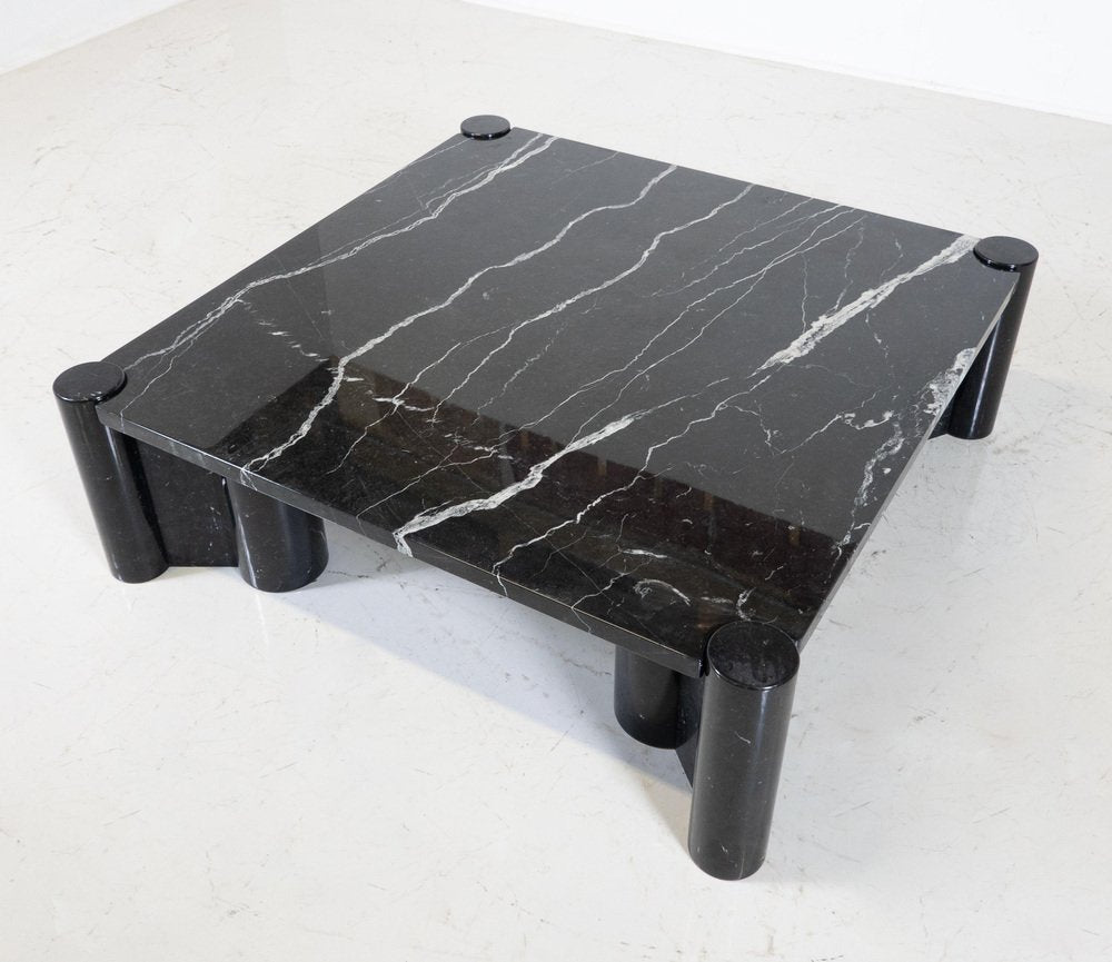 Jumbo Coffee Table in Black Marble attributed to Gae Aulenti for Knoll Inc., 1960s