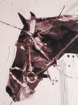 Jumping Horse, 1990s, Oil on Canvas-AKA-1402958