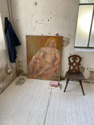 Junod, Oil Painting, Nude Woman, 1950s-LCU-894444