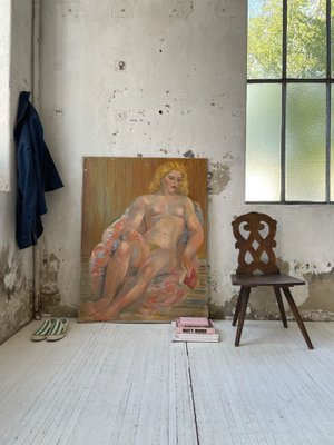 Junod, Oil Painting, Nude Woman, 1950s-LCU-894444