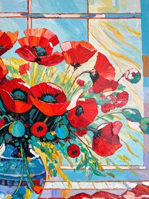 K. Husslein, Dancing Poppies, Oil on Canvas-MDB-2026498