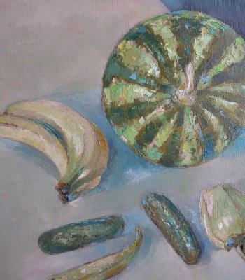 Kamsar Ohanyan, Green Nature Morte, 2021, Oil on Canvas-CHG-2031148