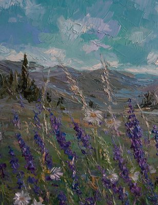 Kamsar Ohanyan, Mountain Flowers, 2023, Oil on Canvas-CHG-2037111