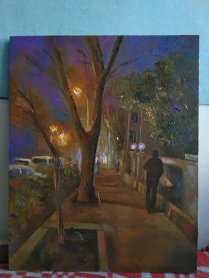 Kamsar Ohanyan, Night in Yerevan, 2021, Oil on Canvas-CHG-1231577