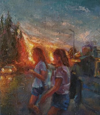 Kamsar Ohanyan, The Tourists, 2023, Oil on Canvas-CHG-2025601