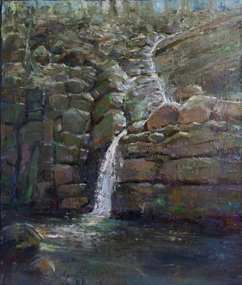 Kamsar Ohanyan, Waterfall, 2023, Oil on Canvas-CHG-2037139