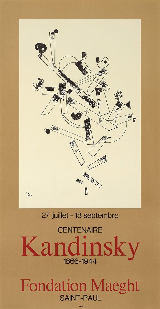 Kandinsky, Exhibition Poster, 1960s, Lithograph