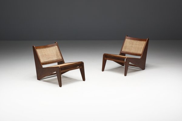 Kangaroo Chairs PJ-SI-59 by Pierre Jeanneret, India, 1950s-GW-2032207