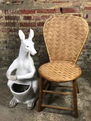 Kangaroo Glazed Earthenware Umbrella Holder, 1970s-RWZ-961169