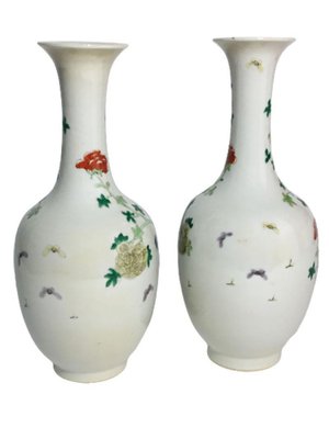 Kangxi Period Famille Verte Vases, 1662-1722, Set of 2-UCH-1224525