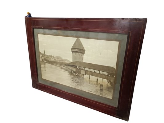 Kapellbrücke, Lucerne, Switzerland, 1900, Photograph, Framed-ZVO-1816881