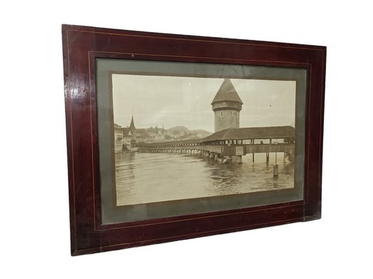 Kapellbrücke, Lucerne, Switzerland, 1900, Photograph, Framed-ZVO-1816881