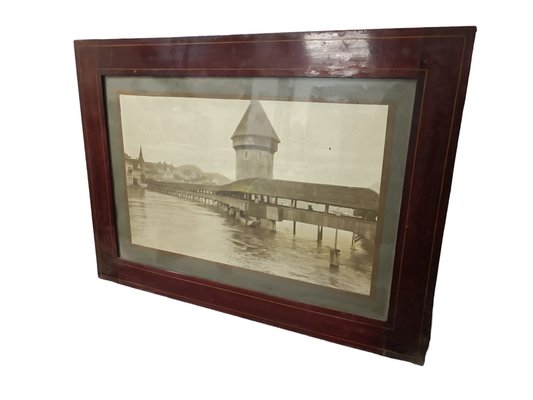 Kapellbrücke, Lucerne, Switzerland, 1900, Photograph, Framed-ZVO-1816881