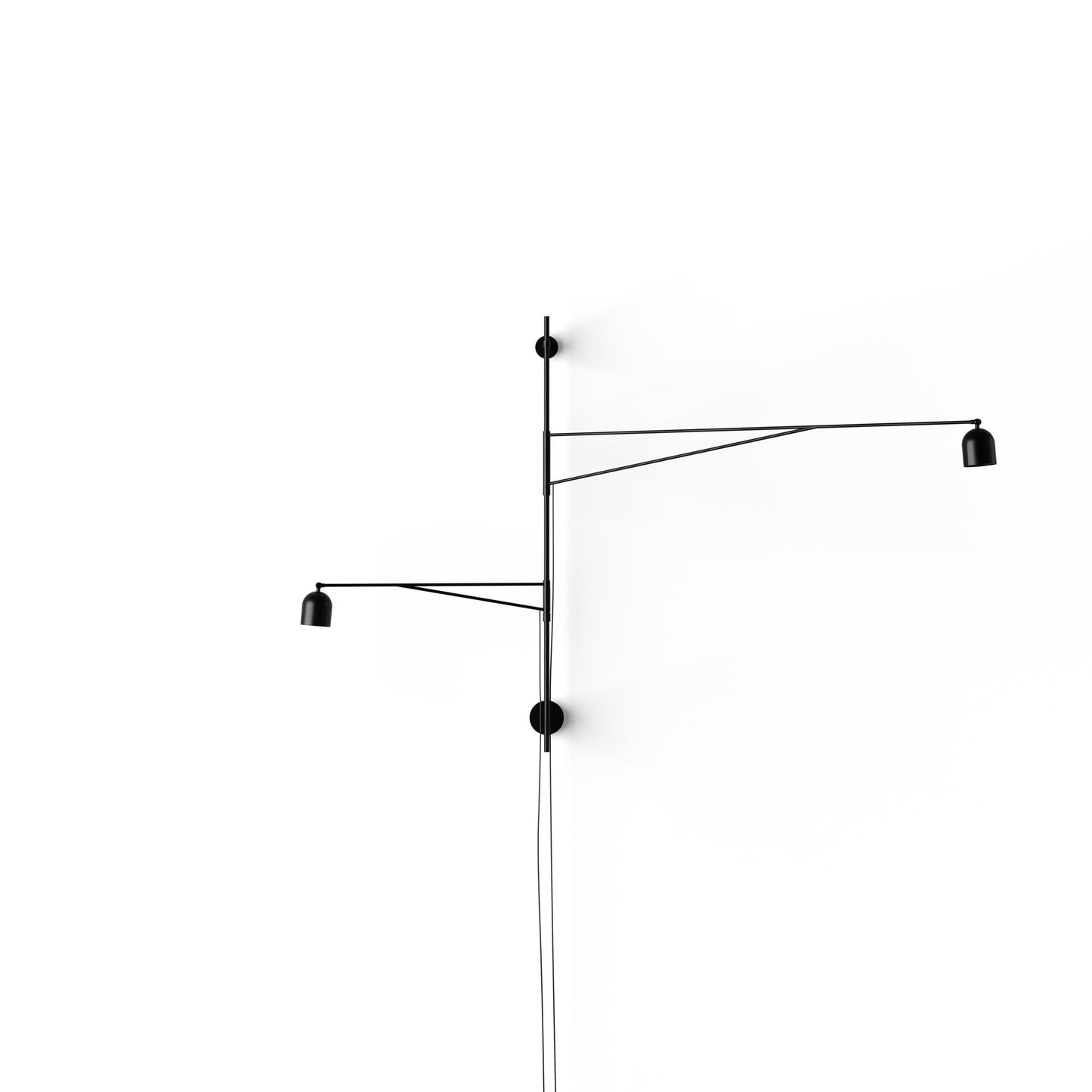 Awkward Light Short and Long Wall Lamp by Karakter #Black