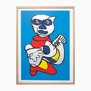 Karel Appel, Figure, 1960s, Large Lithograph, Framed-DR-1736949