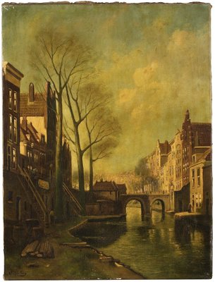 Karel Klinkemberg, City Scene, 19th Century, Oil on Canvas-MAX-1754517