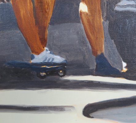 Karine Bartoli, 4 Skaters, 2024, Oil on Canvas-CHG-2037503