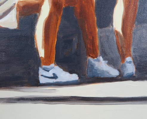 Karine Bartoli, 4 Skaters, 2024, Oil on Canvas-CHG-2037503