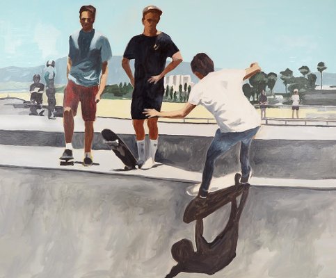 Karine Bartoli, 7 Personnages Skate Park, 2024, Oil on Canvas-CHG-2037504