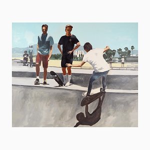 Karine Bartoli, 7 Personnages Skate Park, 2024, Oil on Canvas-CHG-2037504