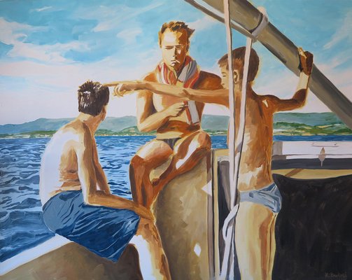 Karine Bartoli, Bateau Alain, 2023, Oil on Canvas-CHG-2031112