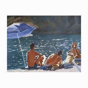 Karine Bartoli, Beach 3 Personnages, 2023, Oil on Canvas-CHG-2025799