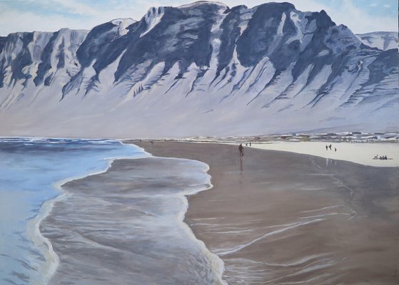 Karine Bartoli, Famara Lanzarote, 2023, Oil on Canvas-CHG-2030726