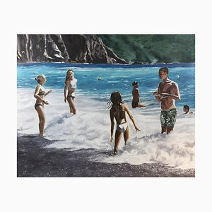 Karine Bartoli, Plage de Bussaghlia, 2024, Oil on Canvas-CHG-2037505