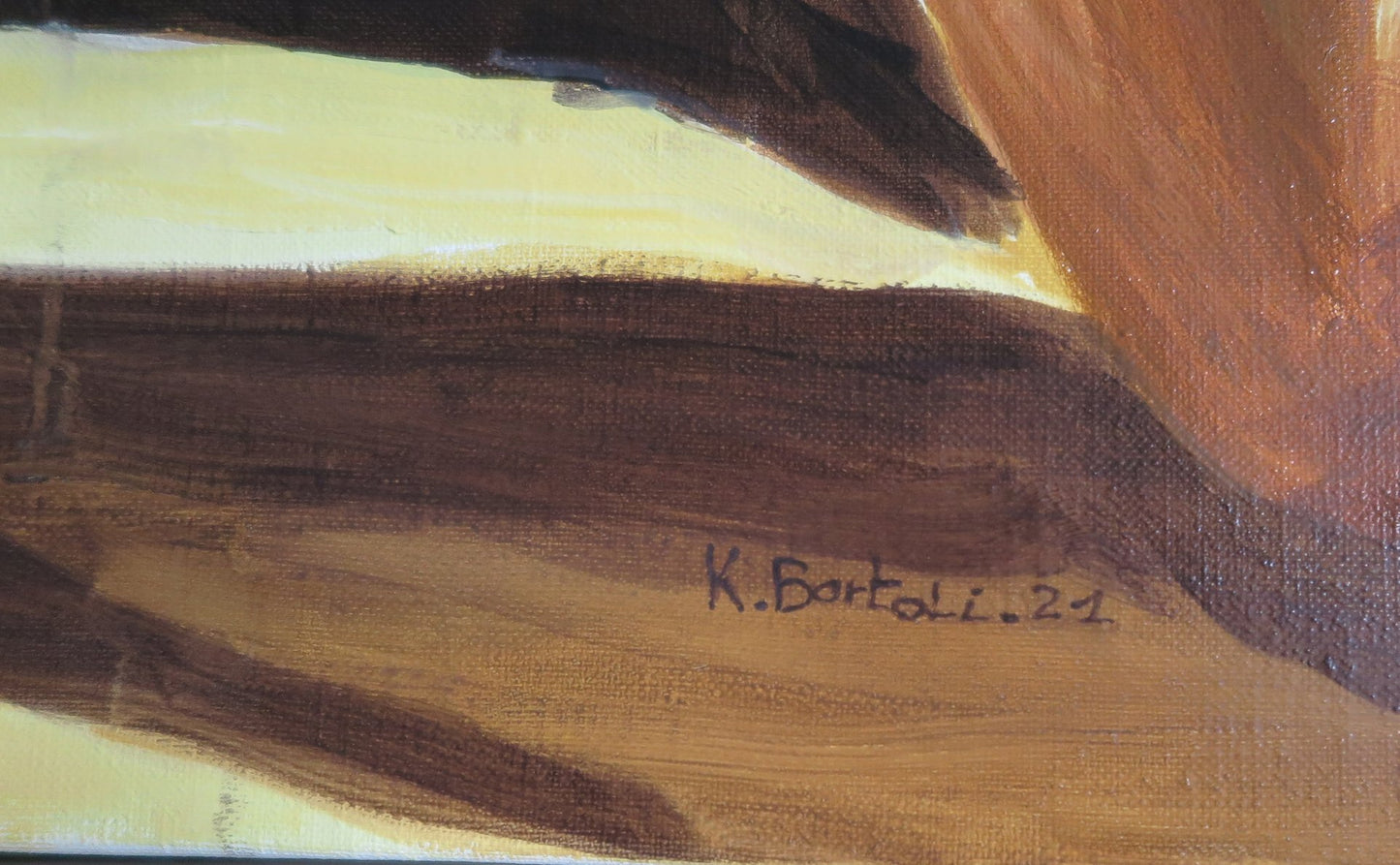 Karine Bartoli, Scène de Nuit, 2021, France, Oil on Canvas