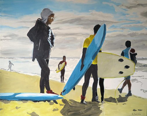 Karine Bartoli, Surfers 02, 2023, Oil on Canvas-CHG-2030515