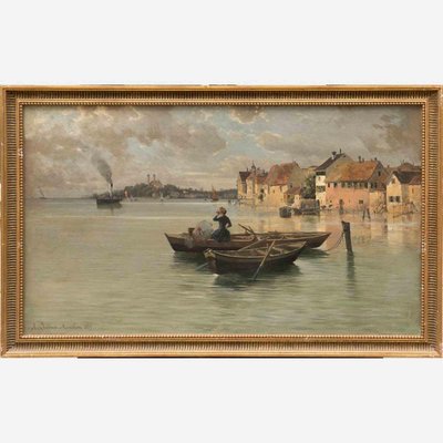 Karl Adolf Wilhelm Chelius, Romantic Bavarian Paintings, 1889, Oil on Canvas, Framed, Set of 2-ZCI-1293877